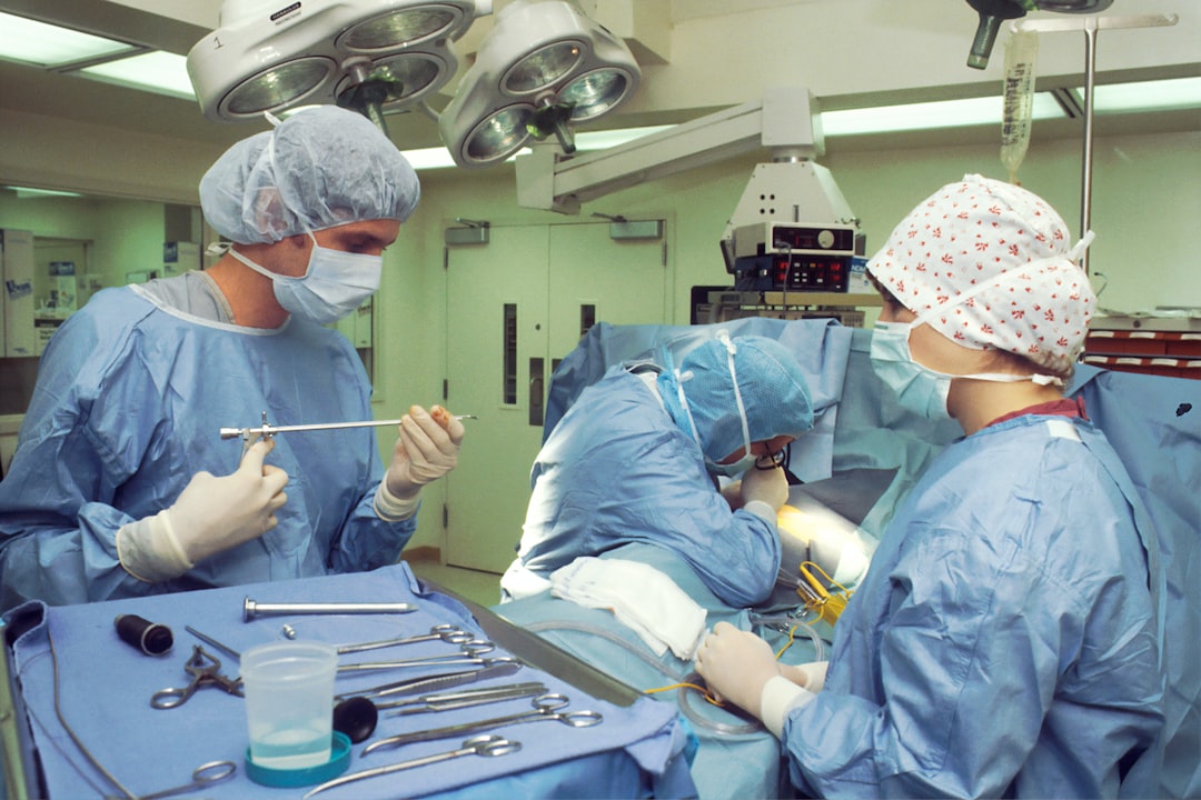 Sterile surgical instrument tray prepared by a perioperative nurse in the operating room