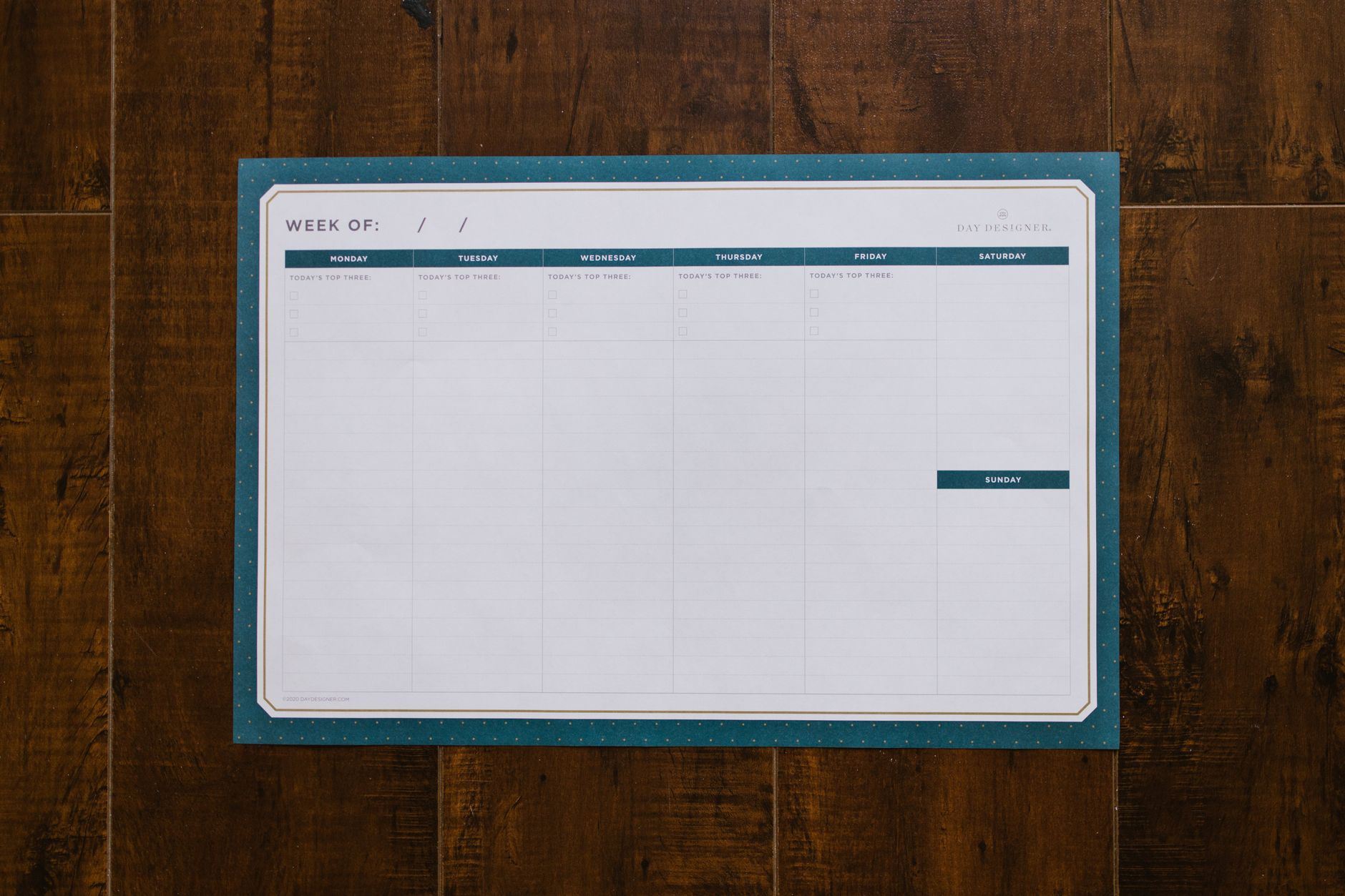 Six-week HESI A2 practice-test study plan on a wall calendar