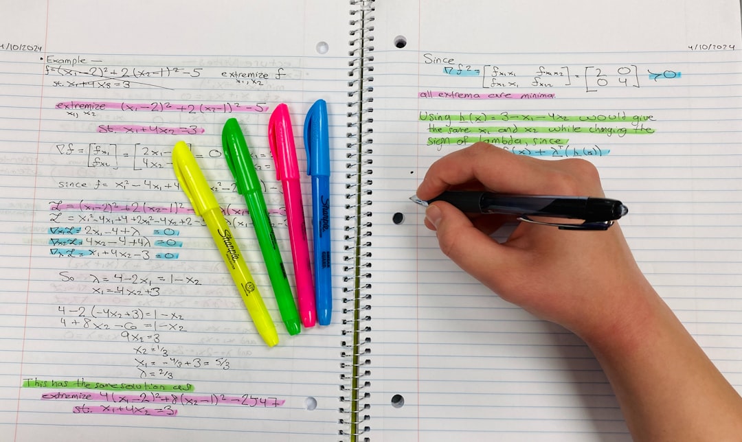 Student practicing the four-step NCLEX question reading method with highlighted text